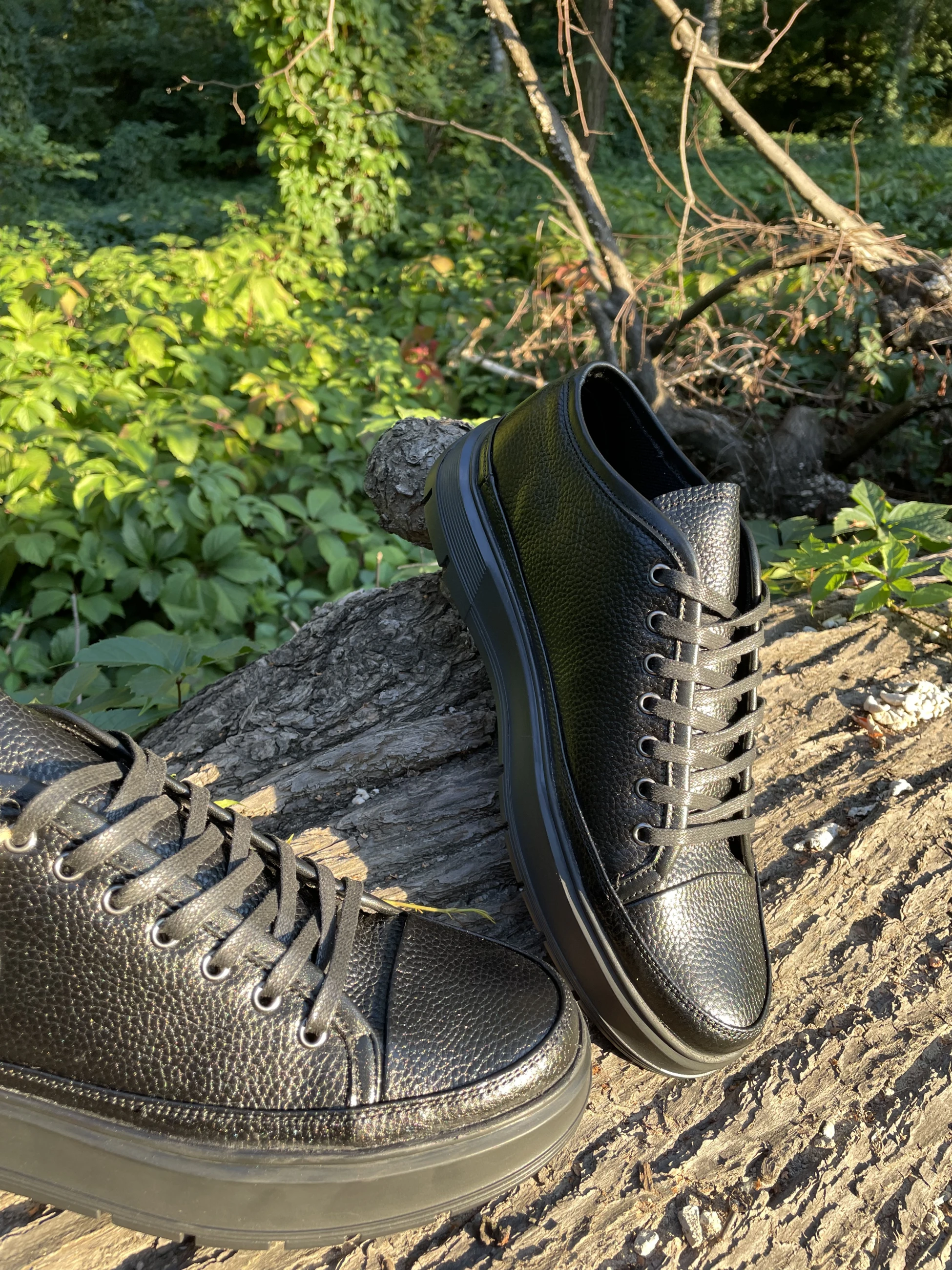 Кеди чоловічі Black Grain Leather, Кросівки, купити взуття