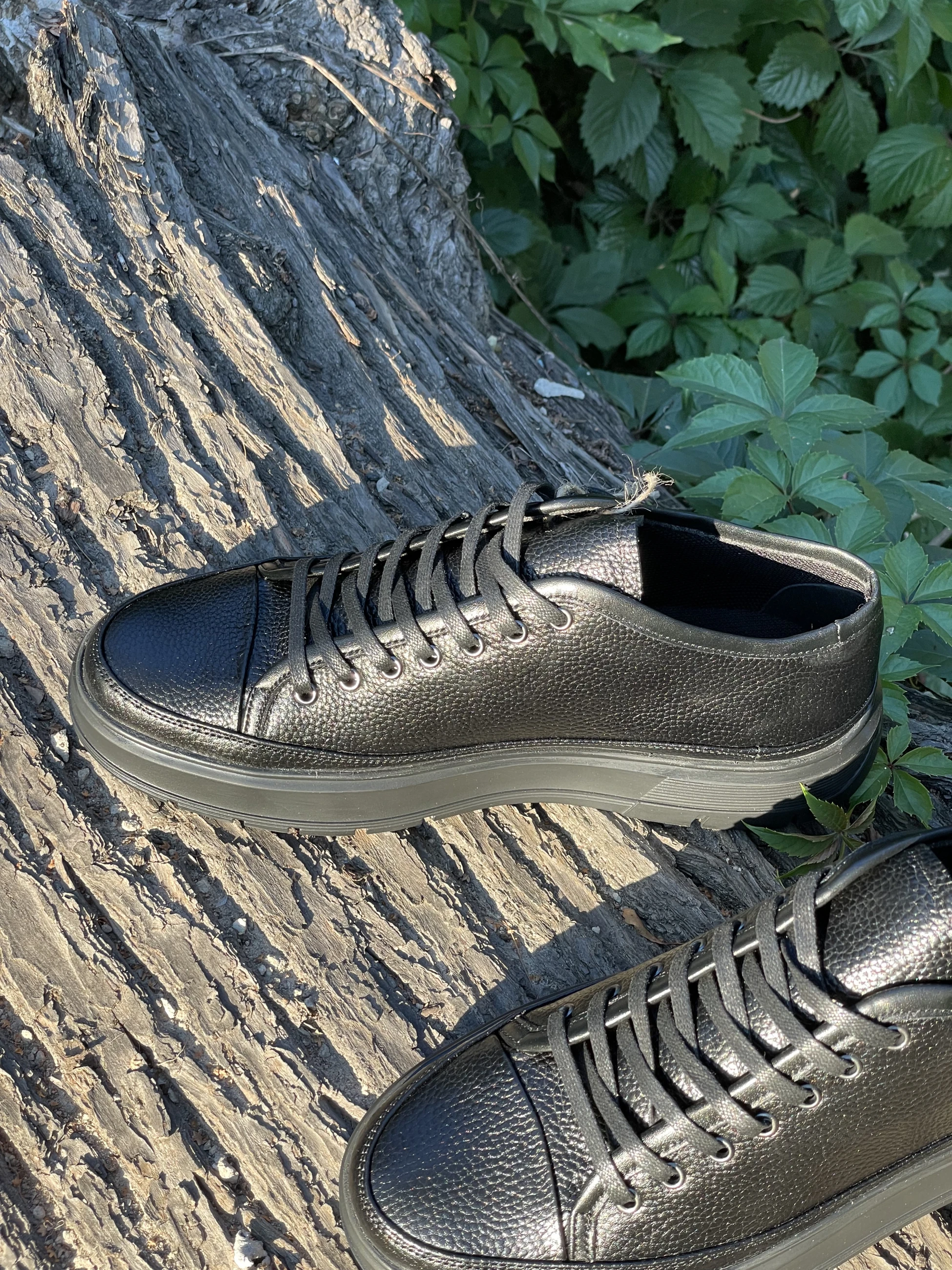 Кеди чоловічі Black Grain Leather, Кросівки, купити взуття