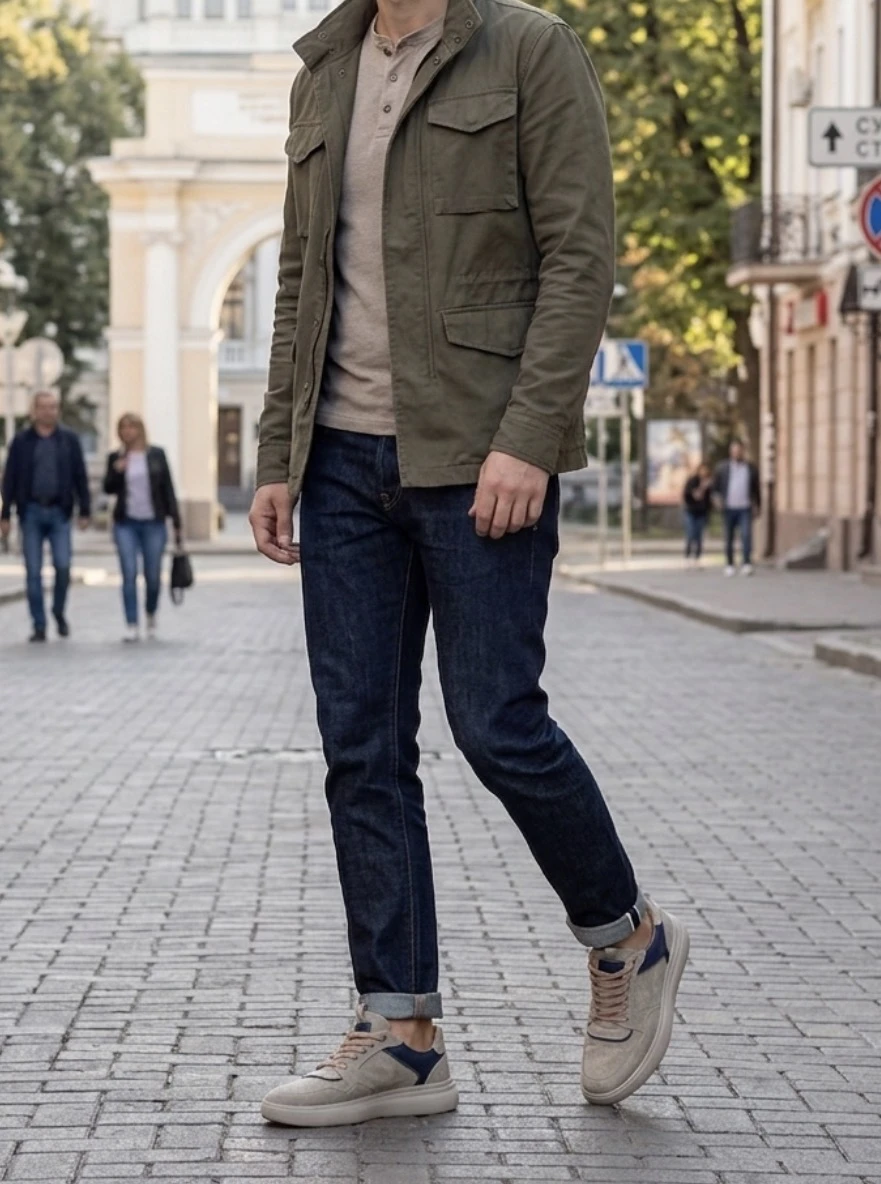 Кеди Beige & Navy, Кросівки, купити взуття
