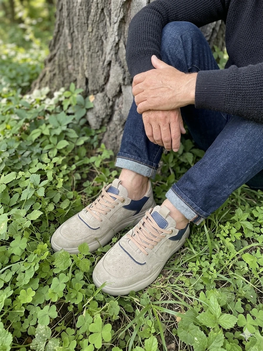 Кеди Beige & Navy, Кросівки, купити взуття