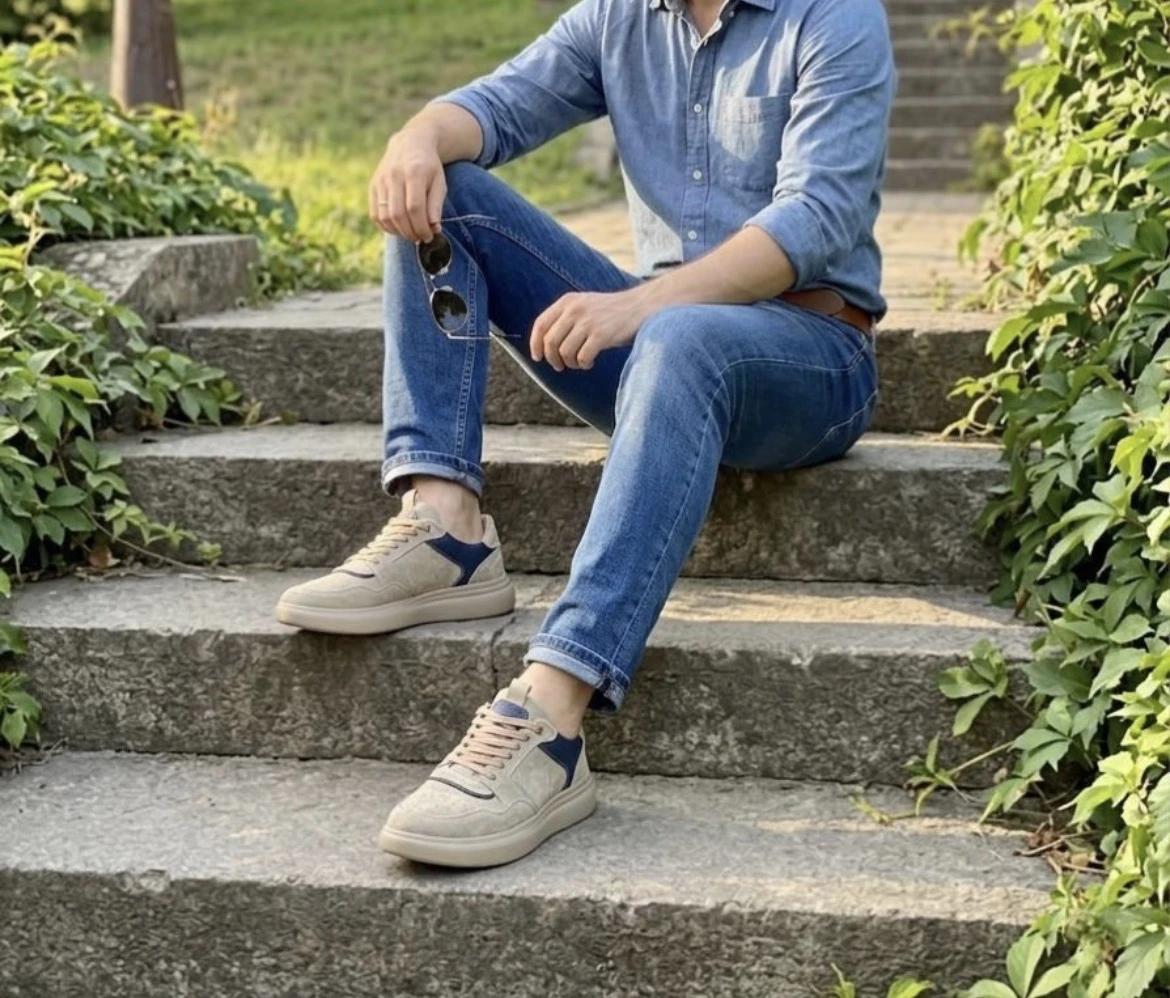 Кеди Beige & Navy, Кросівки, купити взуття
