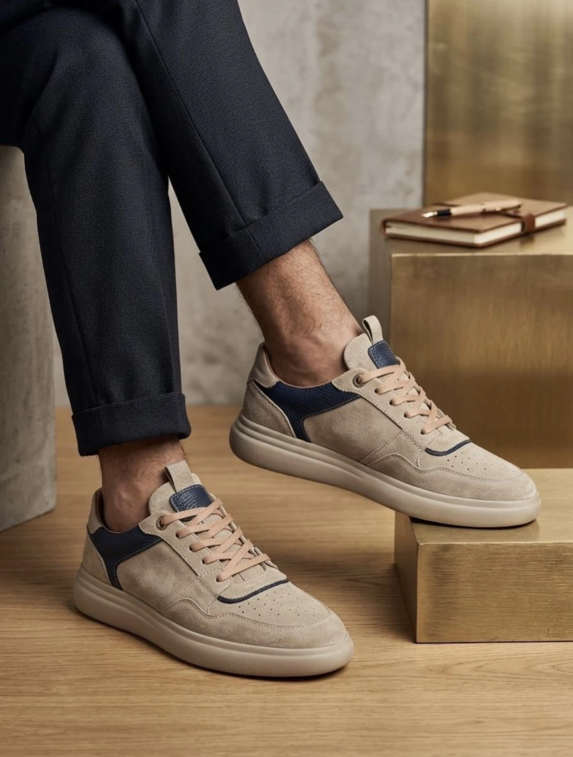 Кеди Beige & Navy, Кросівки, купити взуття