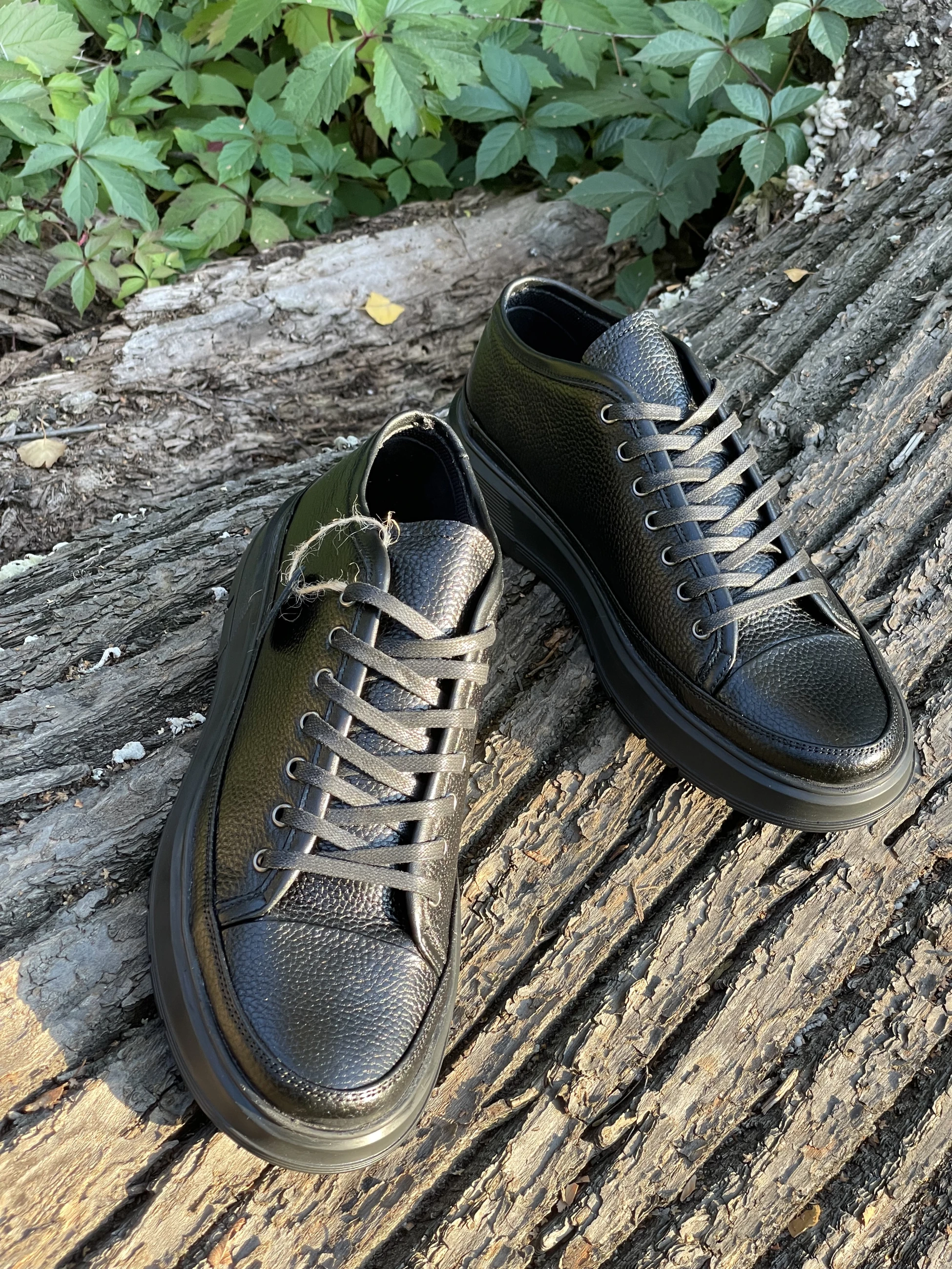 Кеди чоловічі Black Grain Leather, Кросівки, купити взуття